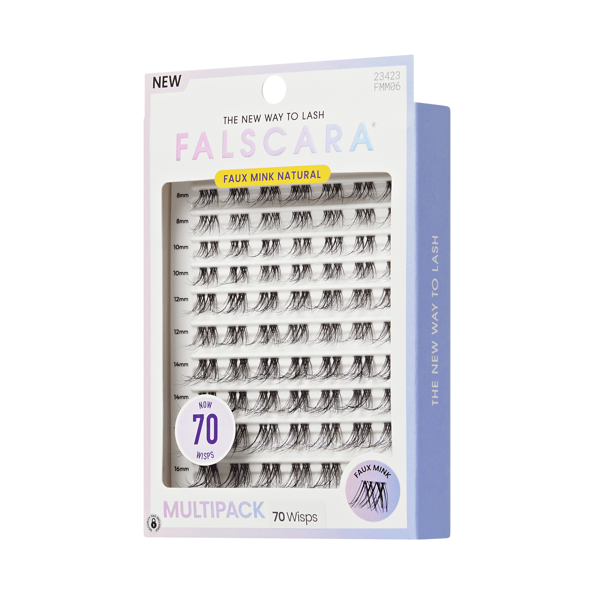 Falscara Faux Mink Natural Mega Multipack | DIY False Lash Extensions, Cluster Lash, Wispy Lashes, 70 Wisps, 8mm-16mm
