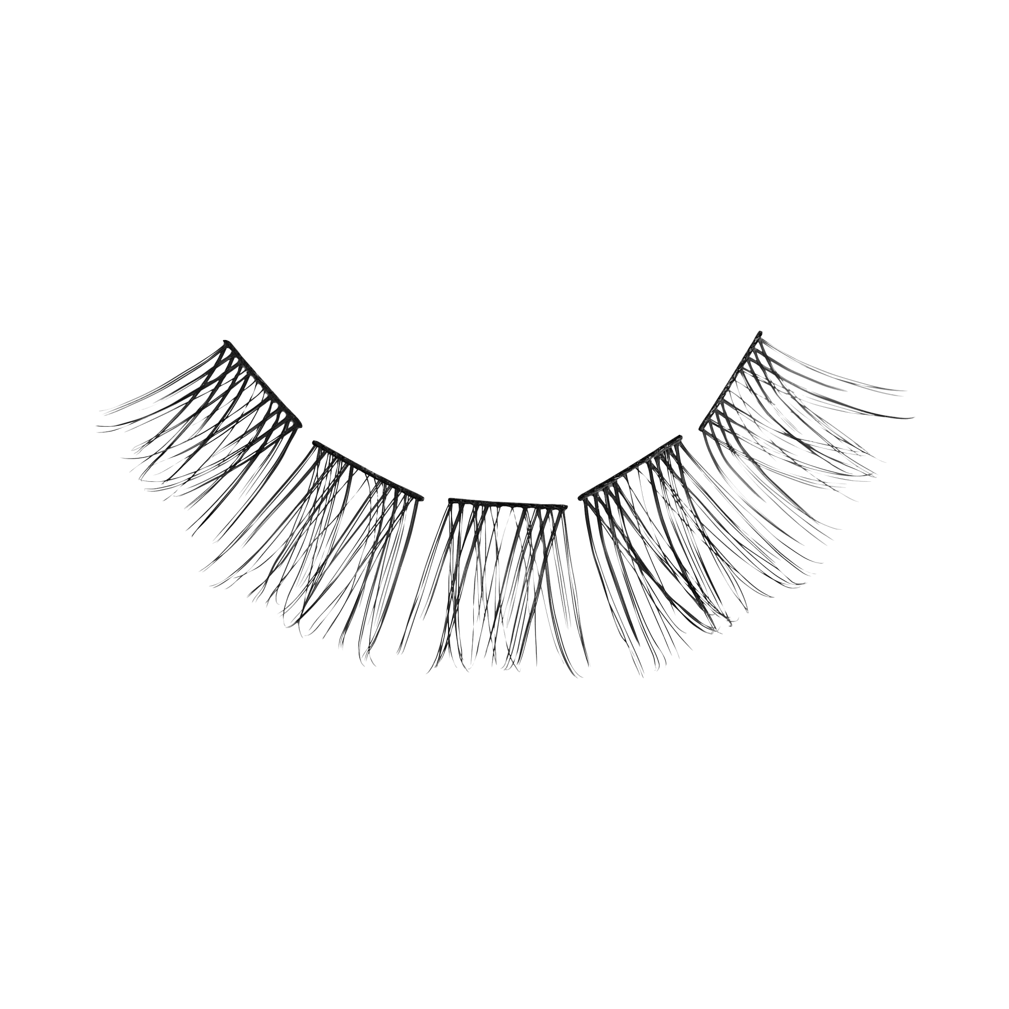Pair of false eyelashes on a transparent background