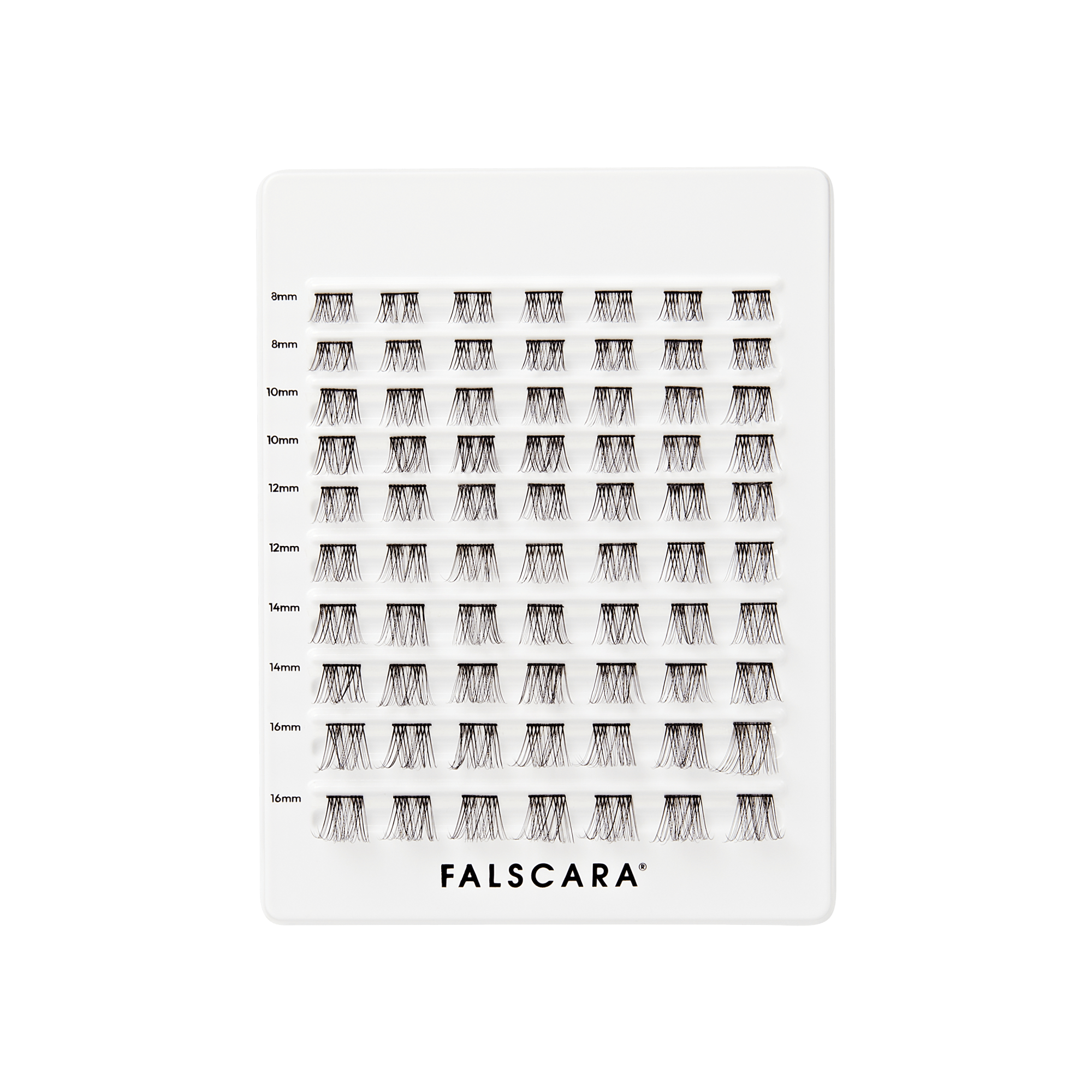 Falscara Classic Natural Mega Multipack | DIY False Lash Extensions, Cluster Lash, Wispy Lashes, 70 Wisps, 8mm-16mm