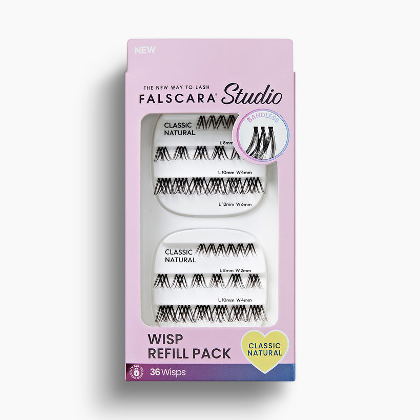 Falscara Studio Wisp Refill Pack Classic Natural lashes, 36 wisps