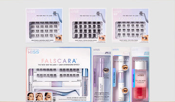 Falscara DIY eyelash extension kit includes 24 assorted lash wisps; bond and seal lash adhesive and lash remover, and applicator